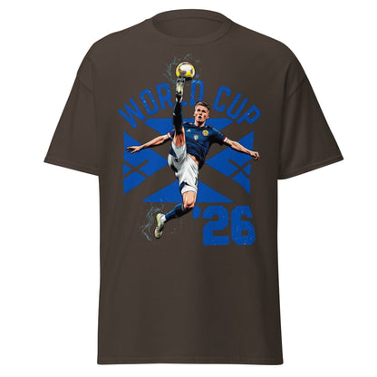Scotland Soccer World Cup '26 Graphic T-Shirt - Dark Chocolate - T-Shirts Online