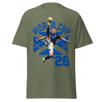 Scotland Soccer World Cup '26 Graphic T-Shirt - Military Green - T-Shirts Online
