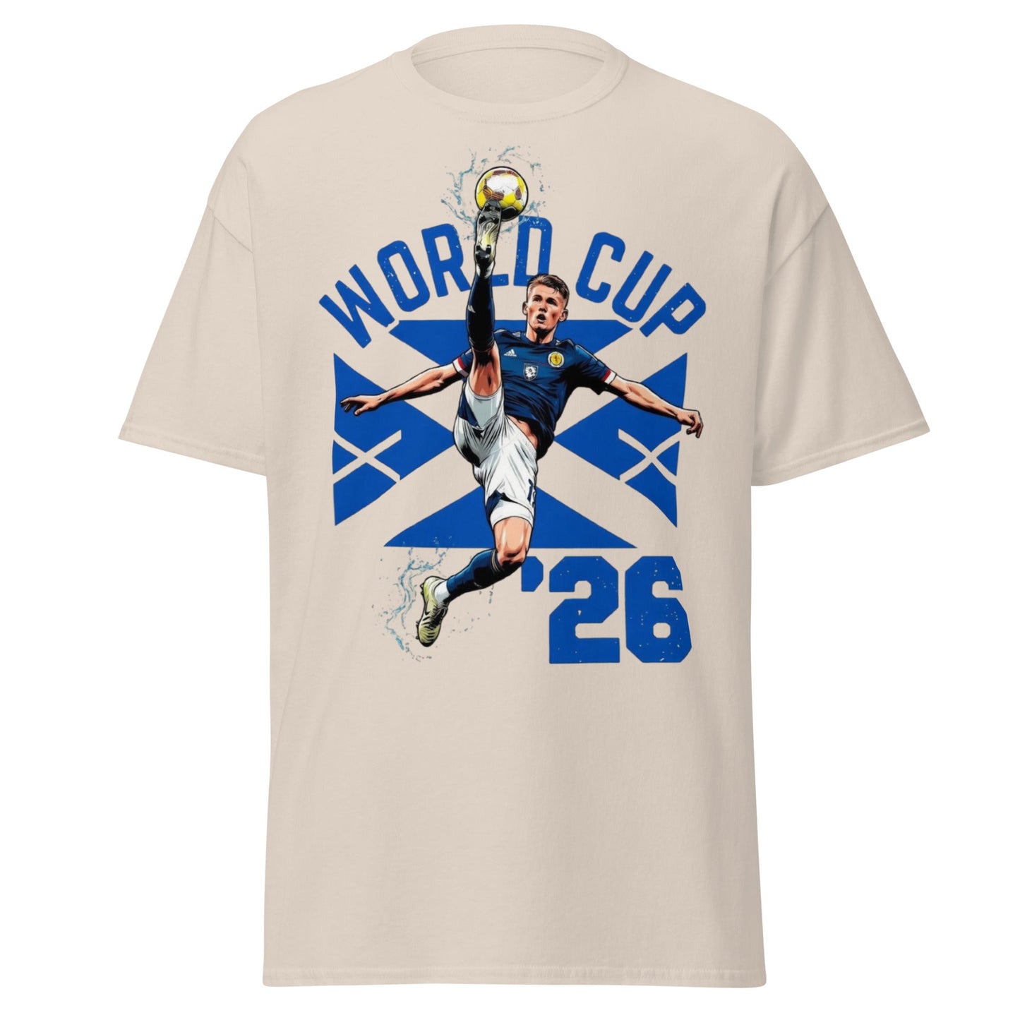Scotland Soccer World Cup '26 Graphic T-Shirt - Natural - T-Shirts Online