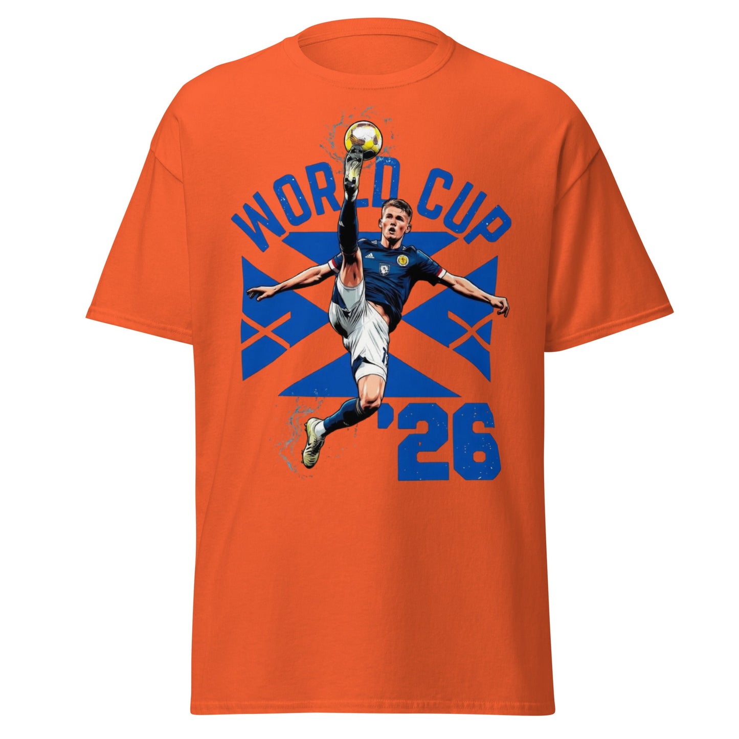 Scotland Soccer World Cup '26 Graphic T-Shirt - Orange - T-Shirts Online