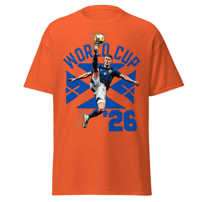 Scotland Soccer World Cup '26 Graphic T-Shirt - Orange - T-Shirts Online