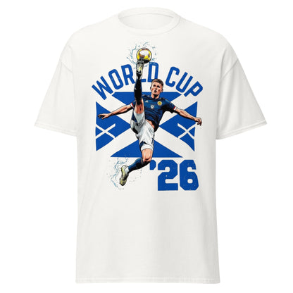 Scotland Soccer World Cup '26 Graphic T-Shirt - White - T-Shirts Online