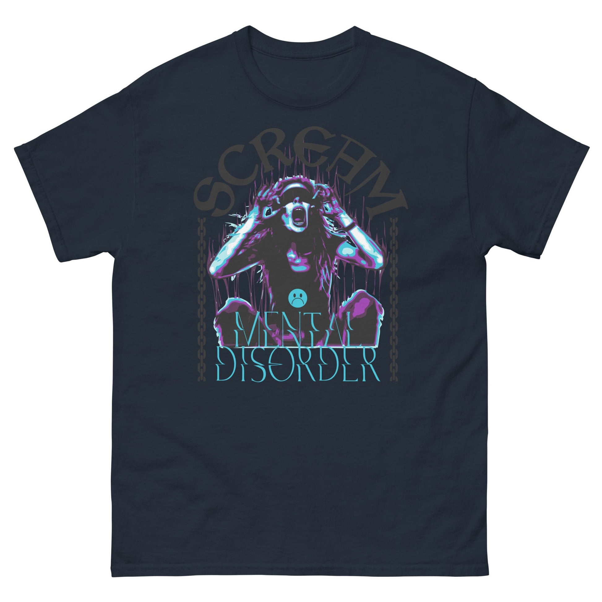 Scream | Unisex T-Shirt - Navy - T-Shirts Online