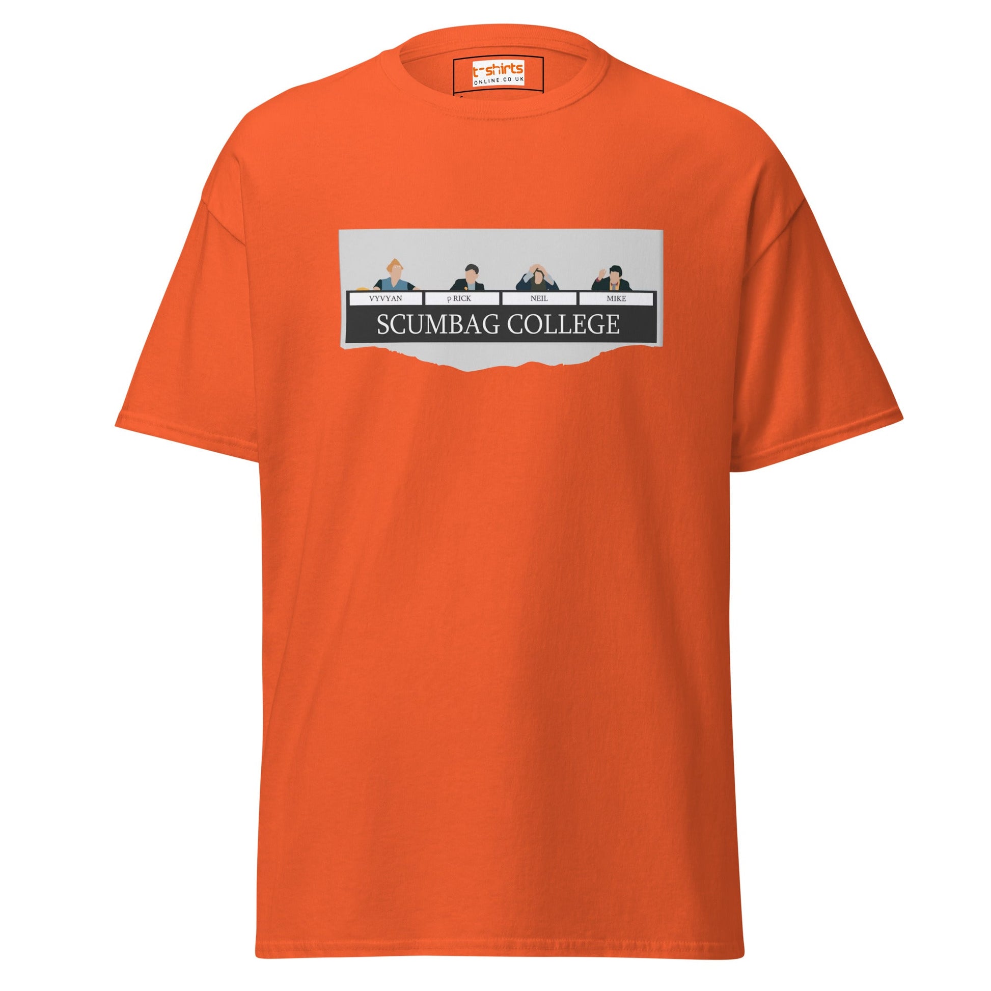Scumbags College | TV Comedy T-Shirts - Orange - T-Shirts Online