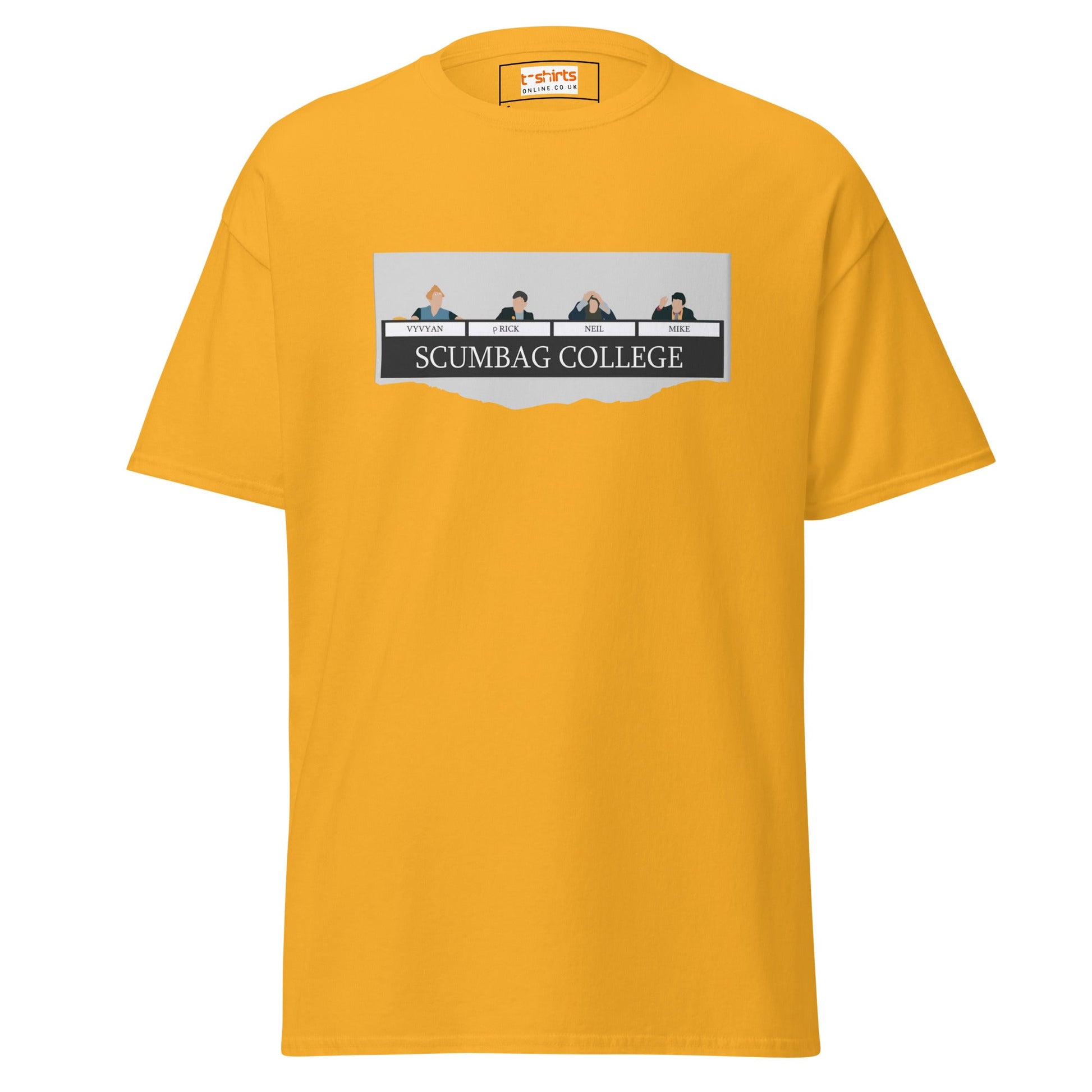 Scumbags College | TV Comedy T-Shirts - Gold - T-Shirts Online