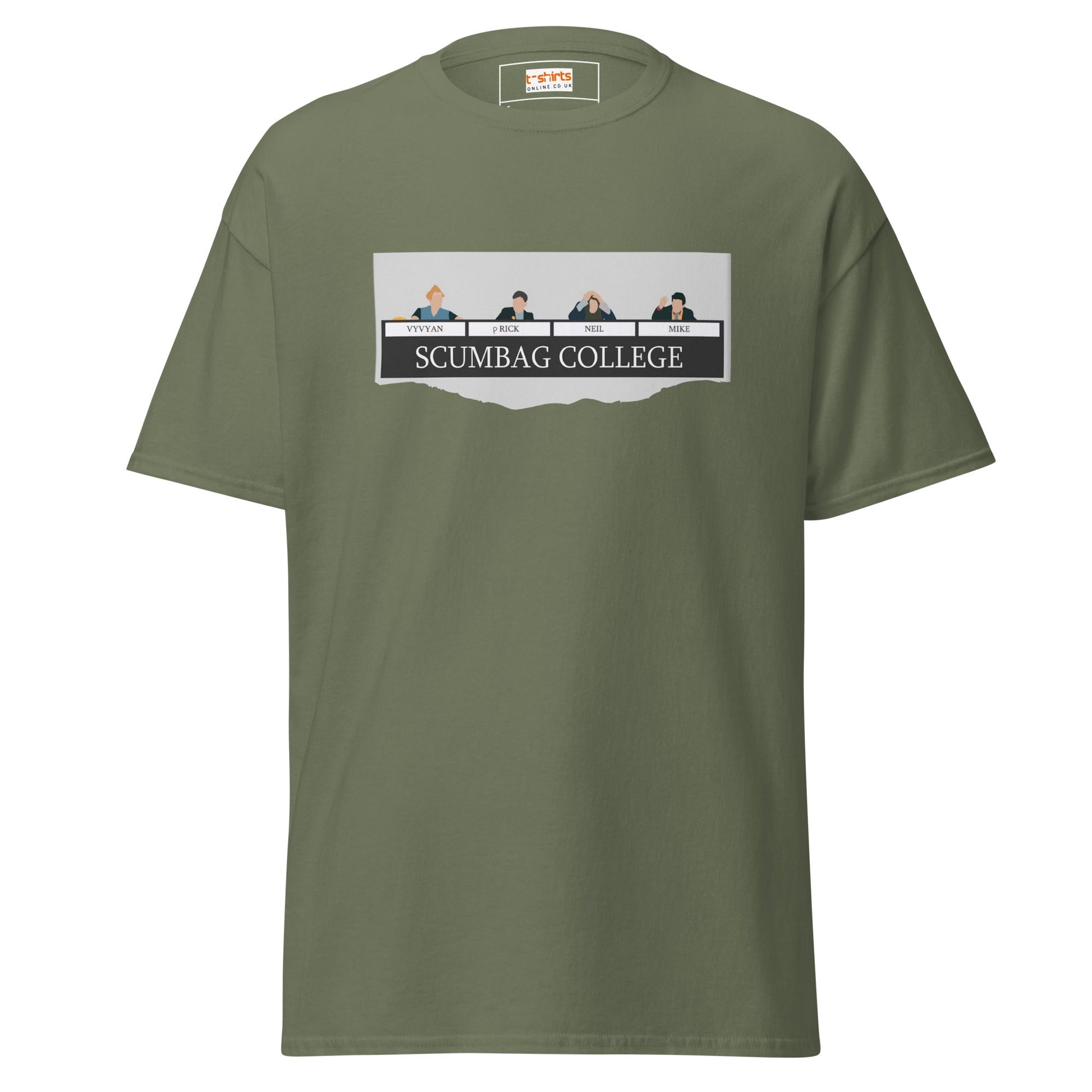 Scumbags College | TV Comedy T-Shirts - Military Green - T-Shirts Online