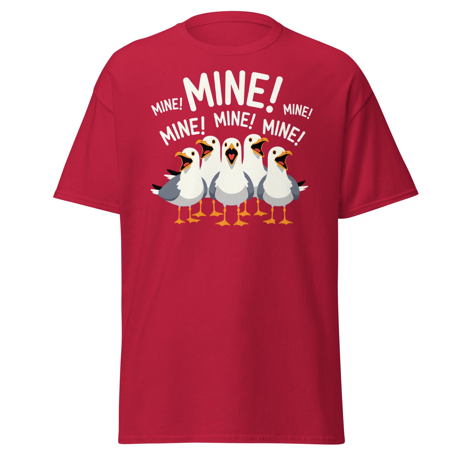 Seagull MINE! Funny Bird T-Shirt – Finding Nemo Inspired Tee - Cardinal - T-Shirts Online