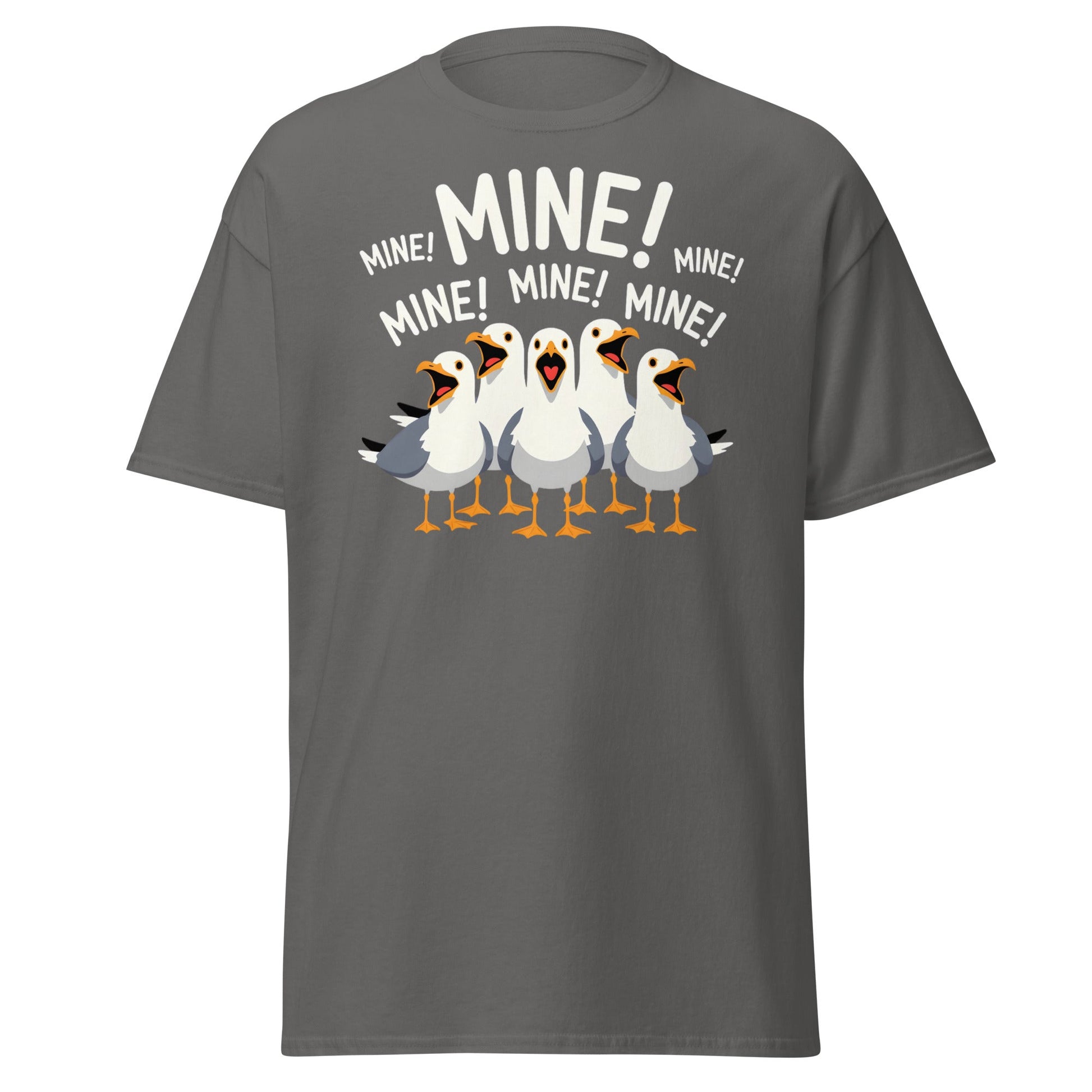 Seagull MINE! Funny Bird T-Shirt – Finding Nemo Inspired Tee - Charcoal - T-Shirts Online