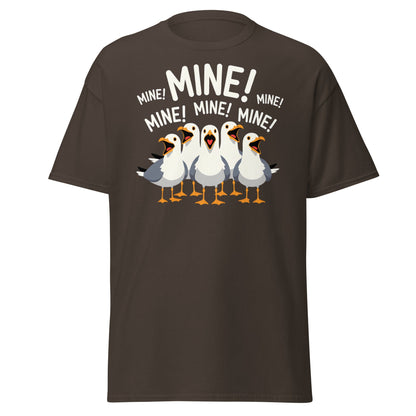 Seagull MINE! Funny Bird T-Shirt – Finding Nemo Inspired Tee - Dark Chocolate - T-Shirts Online