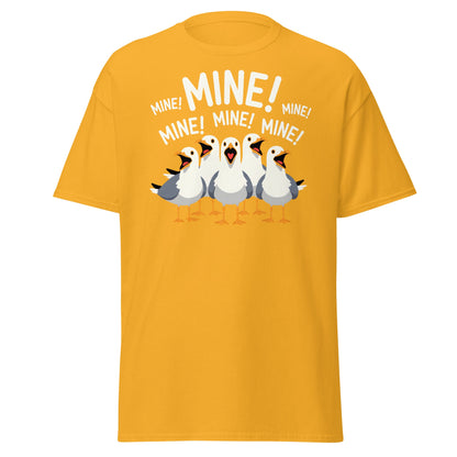 Seagull MINE! Funny Bird T-Shirt – Finding Nemo Inspired Tee - Gold - T-Shirts Online