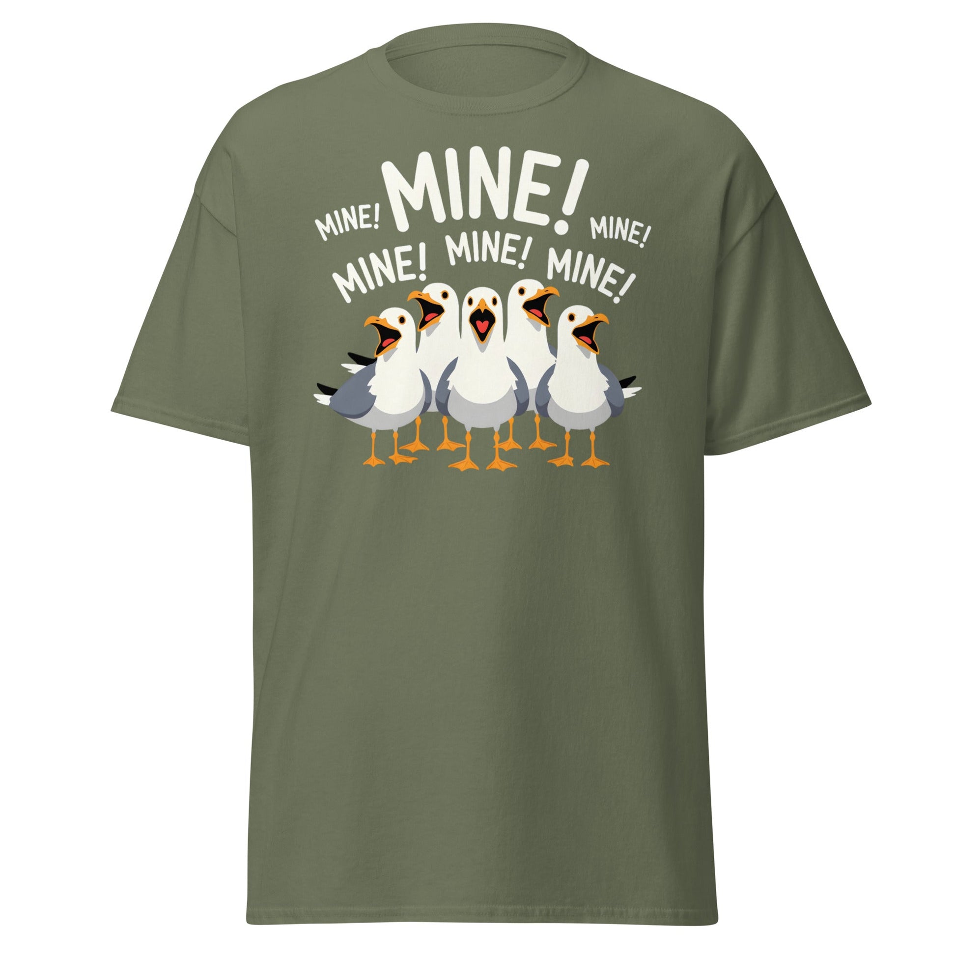Seagull MINE! Funny Bird T-Shirt – Finding Nemo Inspired Tee - Military Green - T-Shirts Online