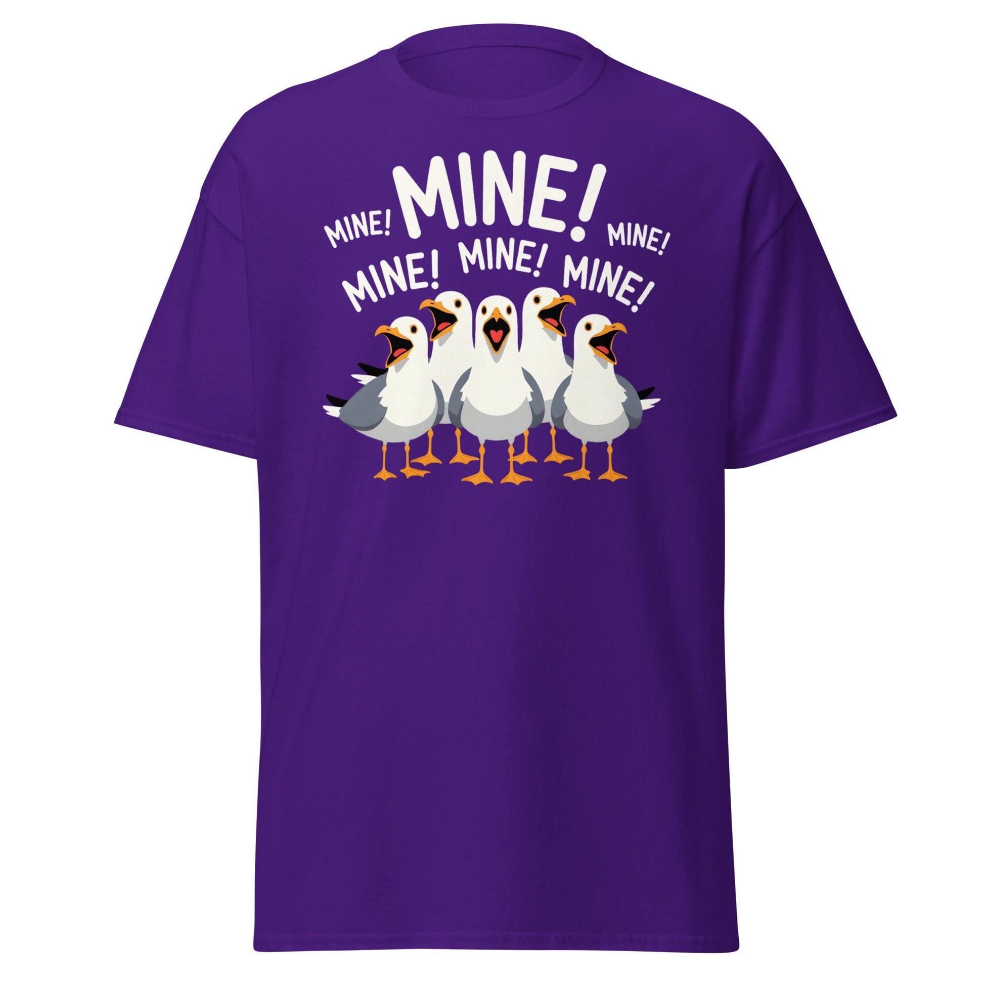 Seagull MINE! Funny Bird T-Shirt – Finding Nemo Inspired Tee - Purple - T-Shirts Online