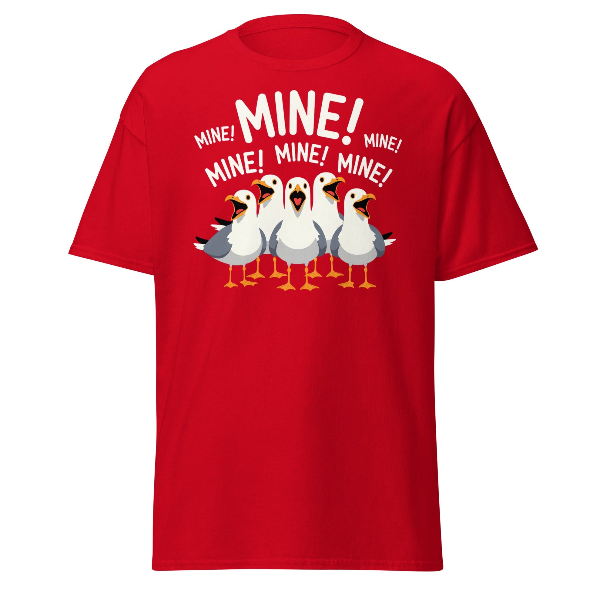Seagull MINE! Funny Bird T-Shirt – Finding Nemo Inspired Tee - Red - T-Shirts Online