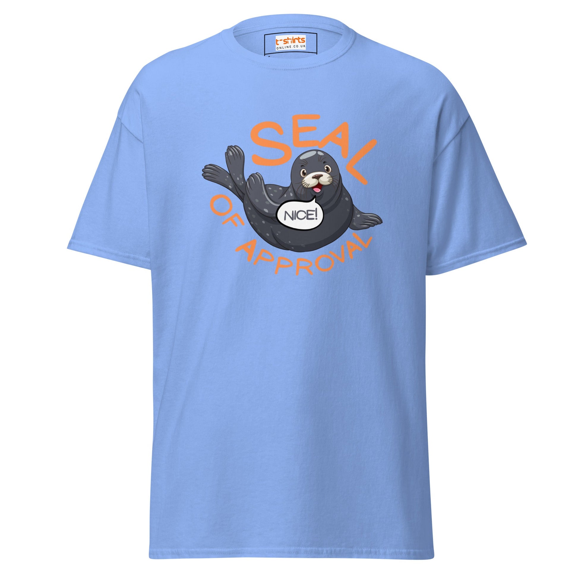 Seal of Approval T-Shirt | Funny Sarcastic T-Shirt - Carolina Blue - T-Shirts Online