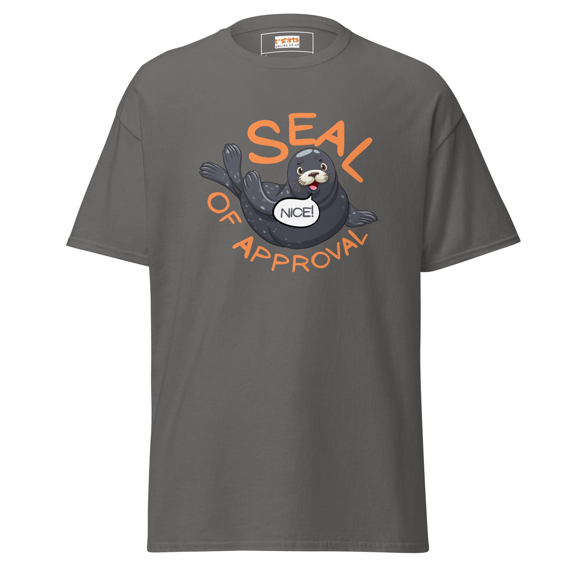 Seal of Approval T-Shirt | Funny Sarcastic T-Shirt - Charcoal - T-Shirts Online