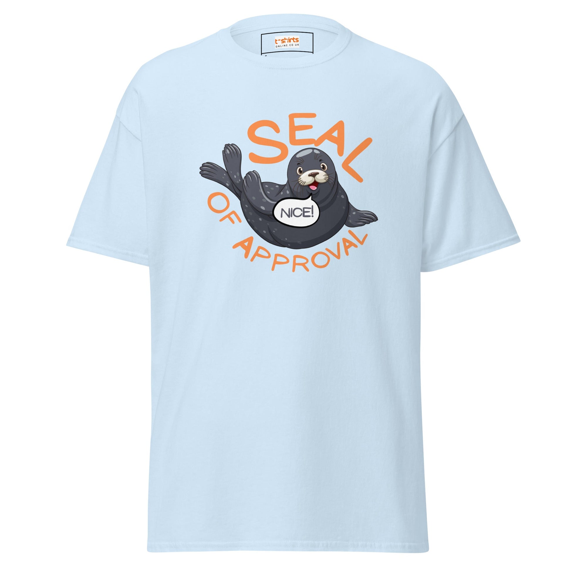 Seal of Approval T-Shirt | Funny Sarcastic T-Shirt - Light Blue - T-Shirts Online
