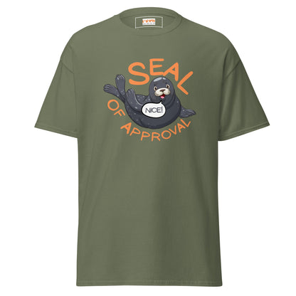 Seal of Approval T-Shirt | Funny Sarcastic T-Shirt - Military Green - T-Shirts Online