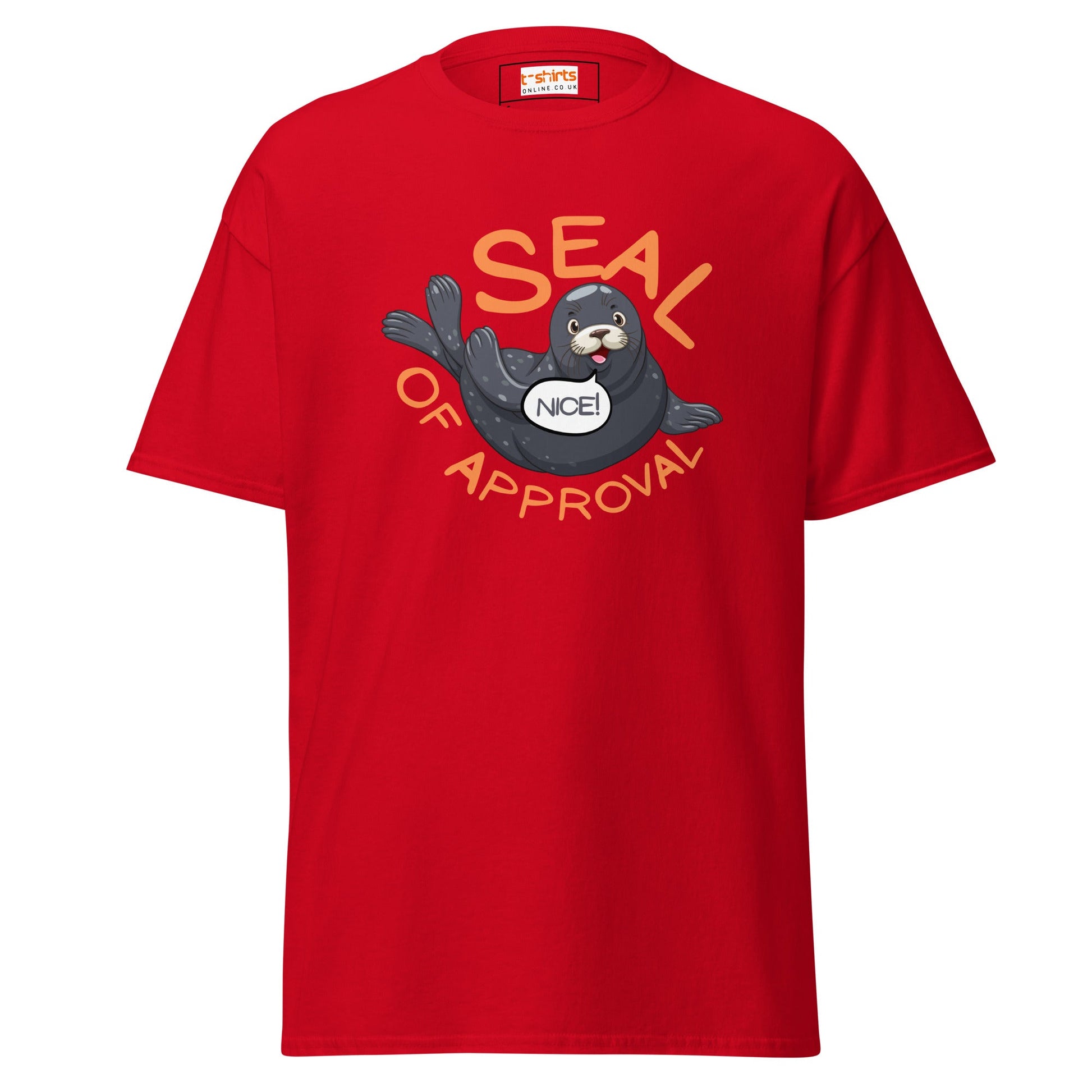 Seal of Approval T-Shirt | Funny Sarcastic T-Shirt - Red - T-Shirts Online