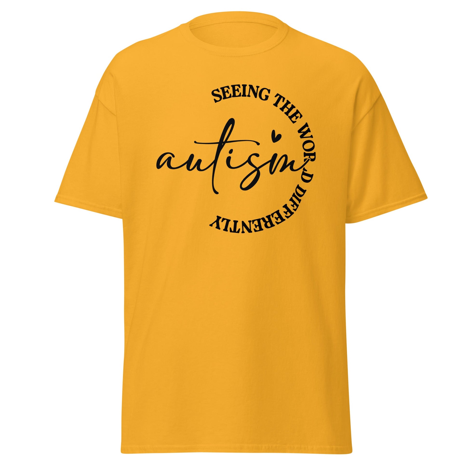 See the World Differently | Autism T-Shirt - Gold - T-Shirts Online