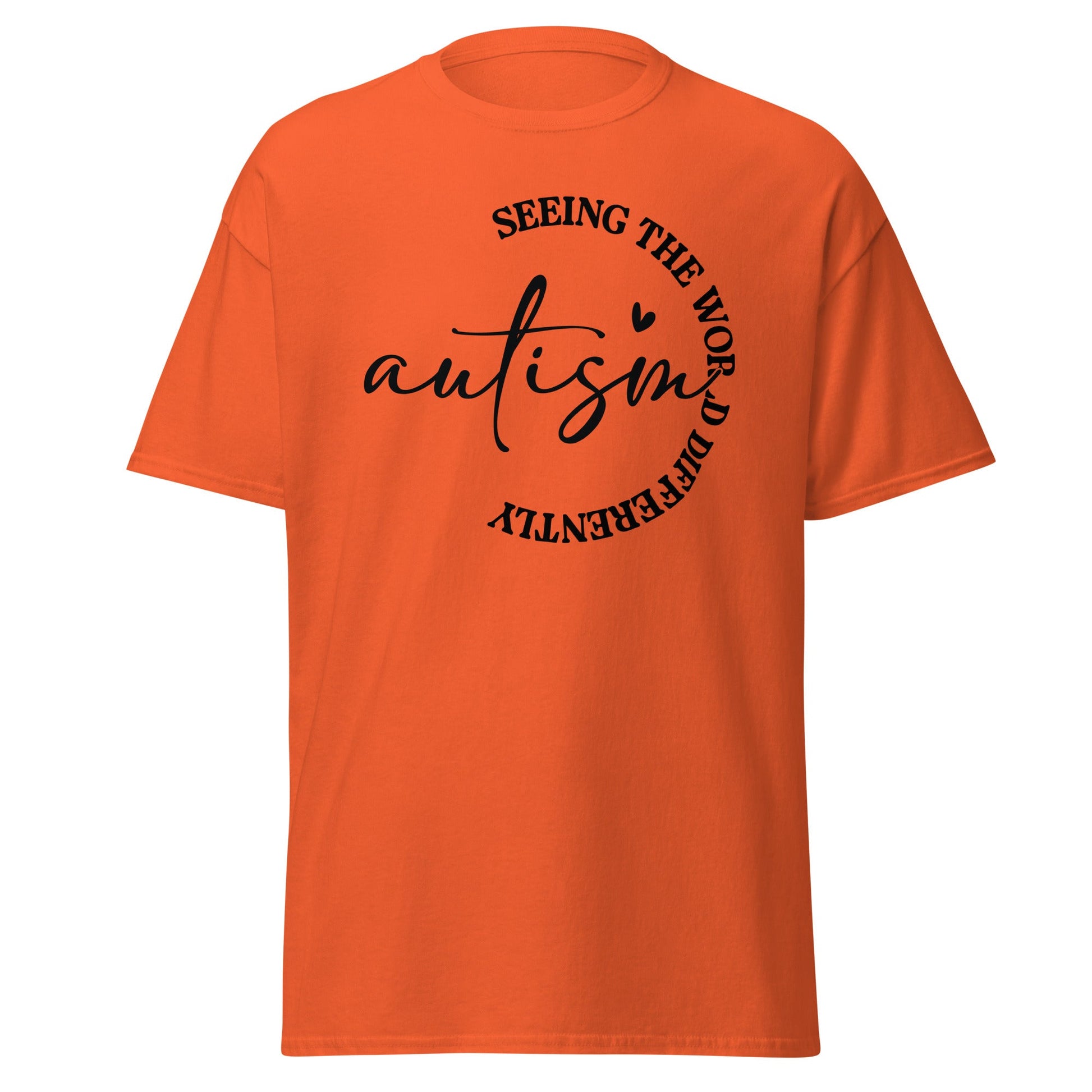 See the World Differently | Autism T-Shirt - Orange - T-Shirts Online