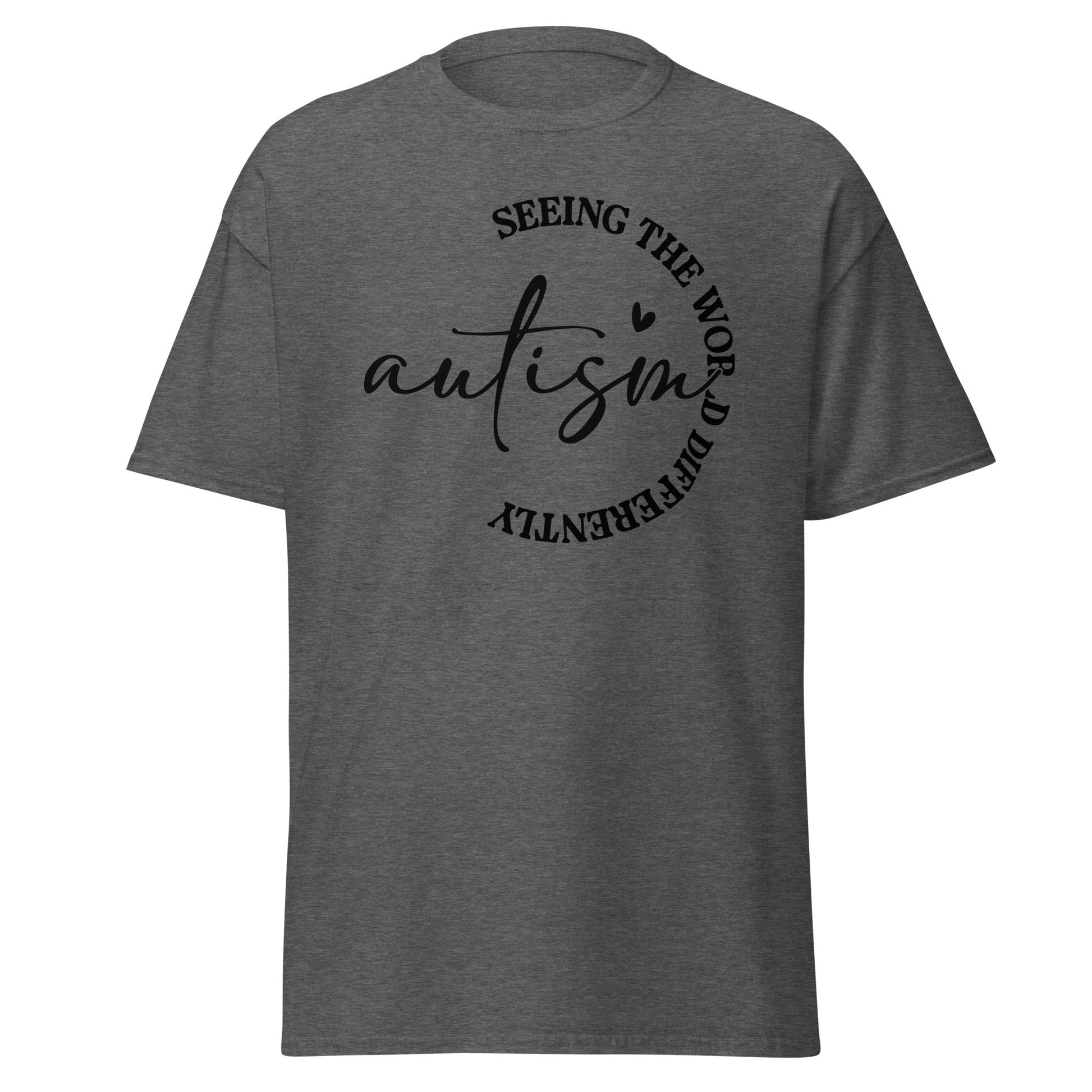 See the World Differently | Autism T-Shirt - Dark Heather - T-Shirts Online