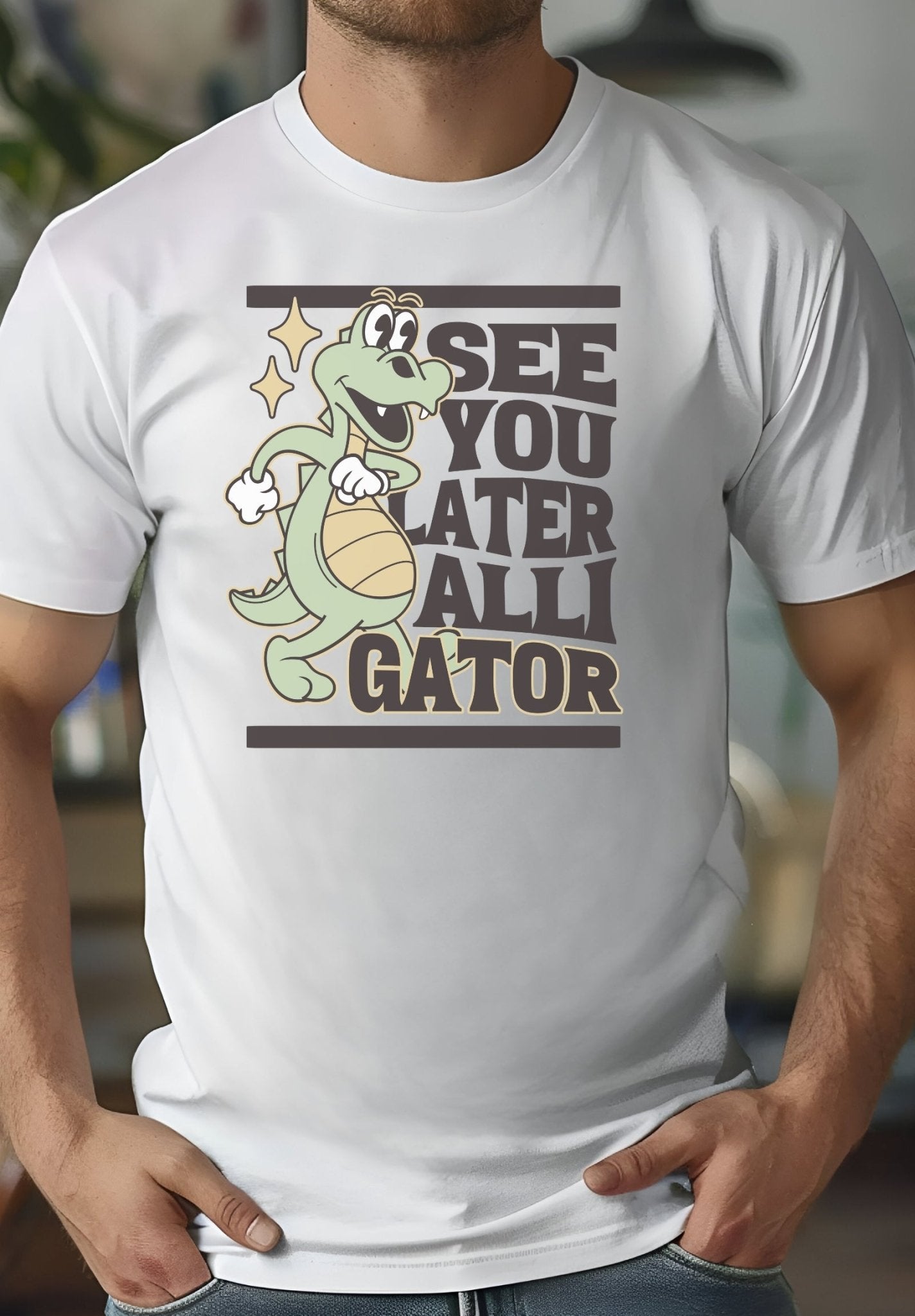 See You Later Alligator T-Shirt - Black - T-Shirts Online