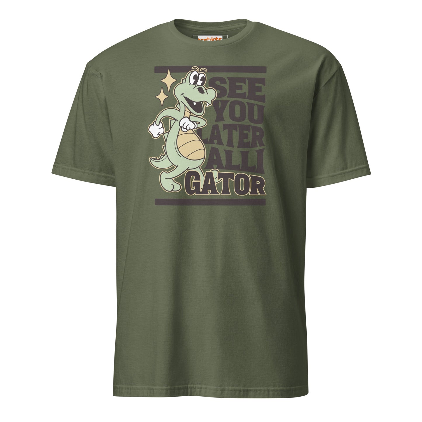 See You Later Alligator T-Shirt - Military Green - T-Shirts Online