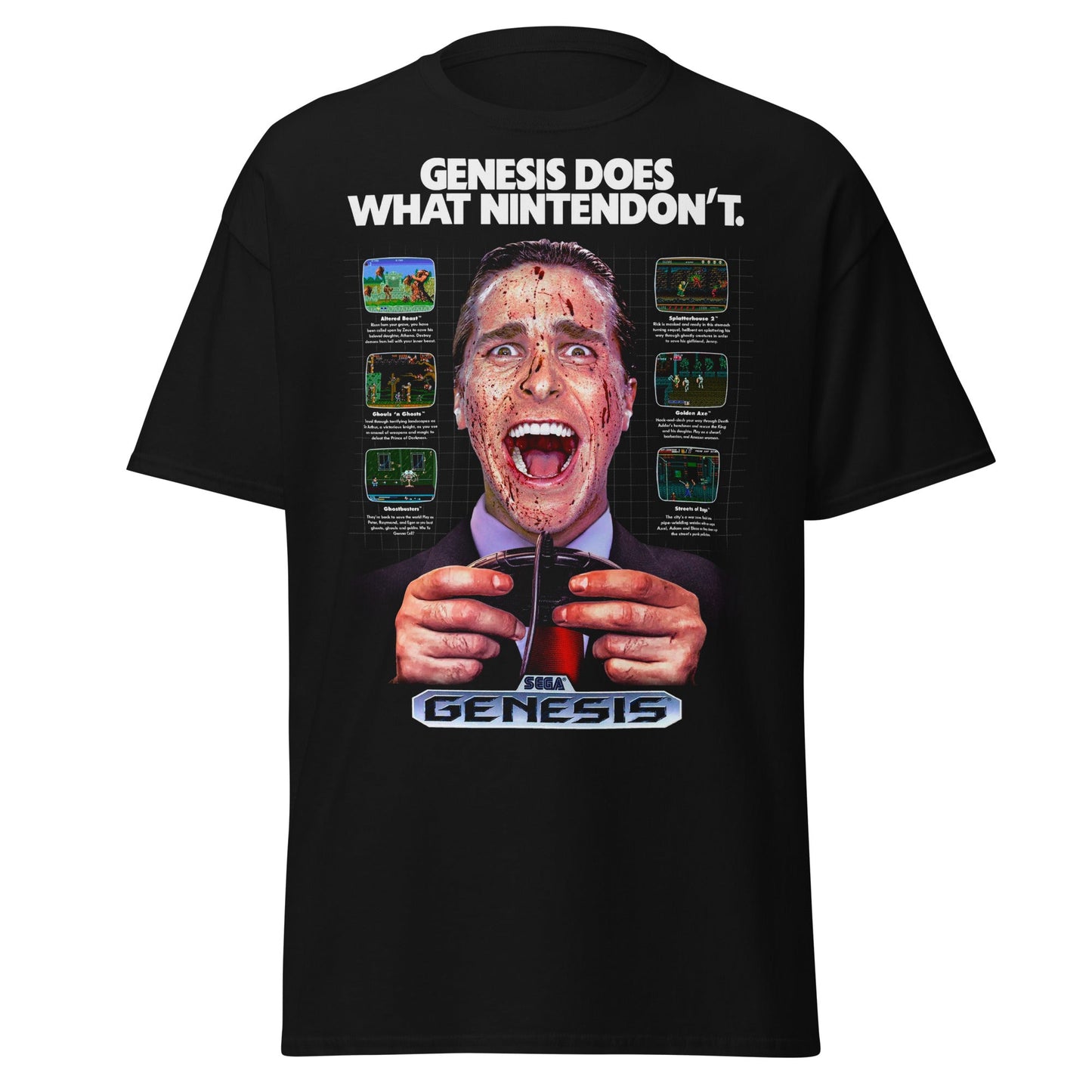 Sega Genesis Does What Nintendon't T-Shirt - Black - T-Shirts Online
