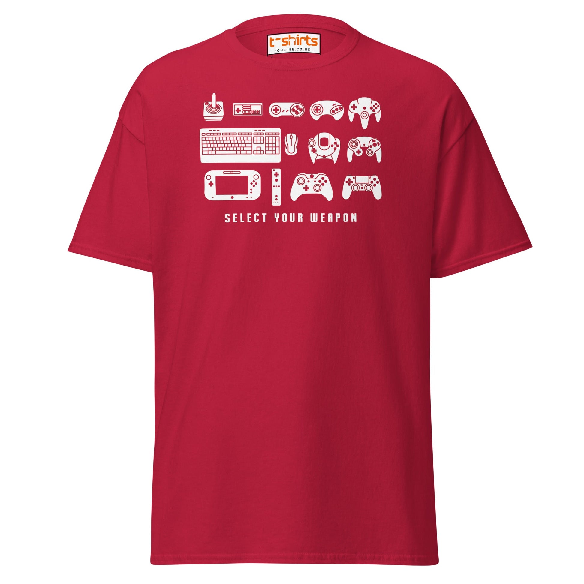 Select Your Weapon T-Shirt - Cardinal - T-Shirts Online