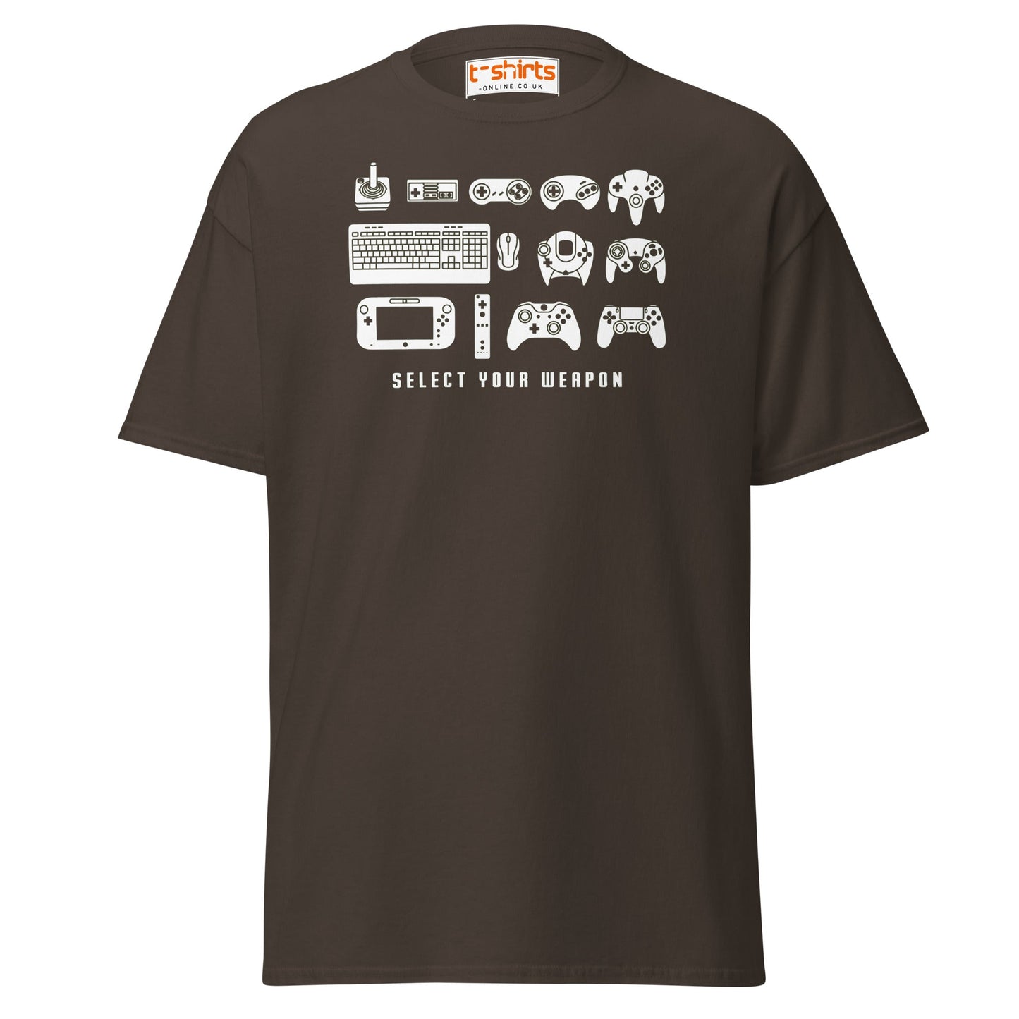 Select Your Weapon T-Shirt - Dark Chocolate - T-Shirts Online