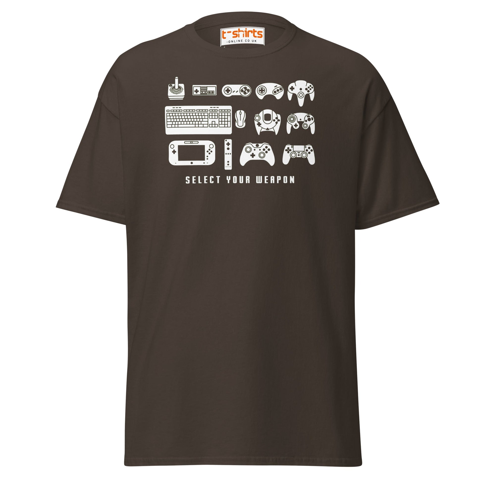 Select Your Weapon T-Shirt - Dark Chocolate - T-Shirts Online