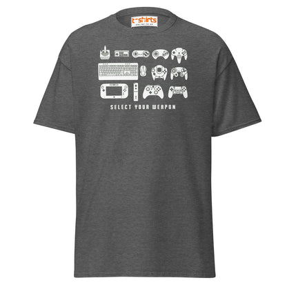Select Your Weapon T-Shirt - Dark Heather - T-Shirts Online