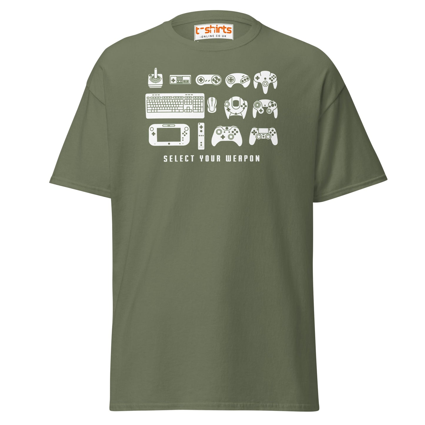 Select Your Weapon T-Shirt - Military Green - T-Shirts Online