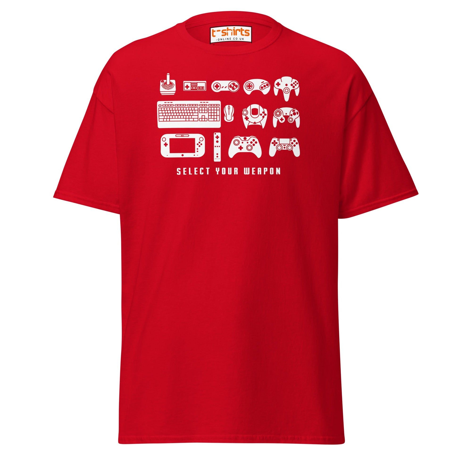 Select Your Weapon T-Shirt - Red - T-Shirts Online