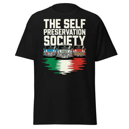 Self Preservation Society T-Shirt - Classic British Icon Tee - Black - T-Shirts Online