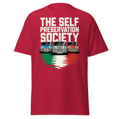 Self Preservation Society T-Shirt - Classic British Icon Tee - Cardinal - T-Shirts Online