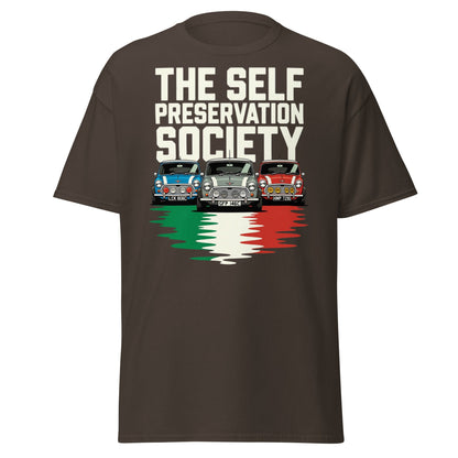 Self Preservation Society T-Shirt - Classic British Icon Tee - Dark Chocolate - T-Shirts Online