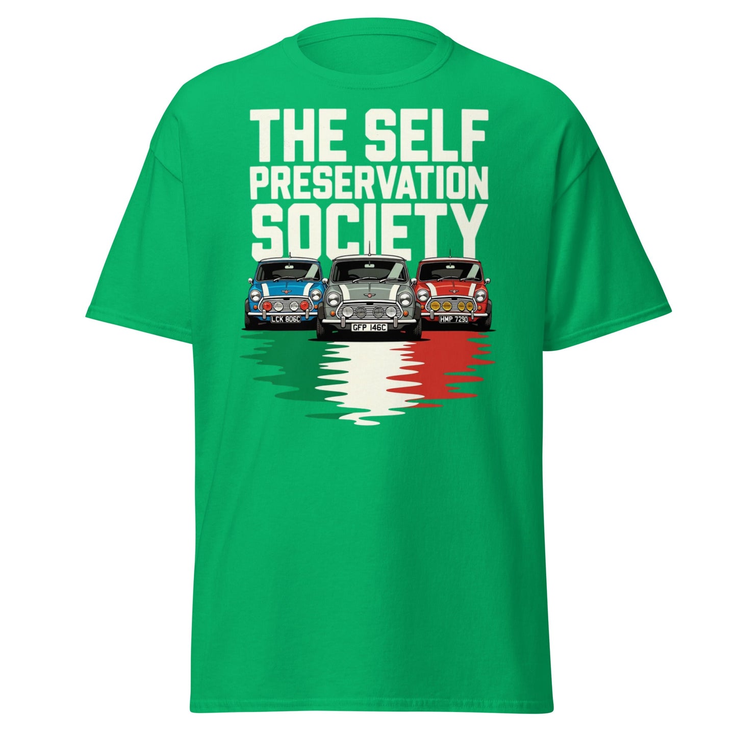Self Preservation Society T-Shirt - Classic British Icon Tee - Irish Green - T-Shirts Online