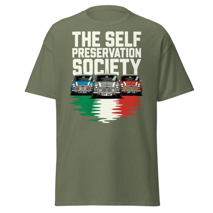Self Preservation Society T-Shirt - Classic British Icon Tee - Military Green - T-Shirts Online