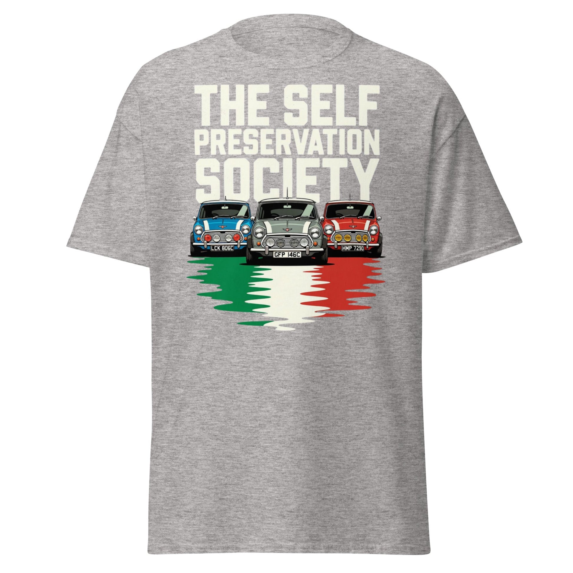 Self Preservation Society T-Shirt - Classic British Icon Tee - Sport Grey - T-Shirts Online