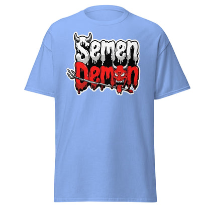 Semen Demon T-Shirt – Edgy Adult Humor Graphic Tee - Carolina Blue - T-Shirts Online