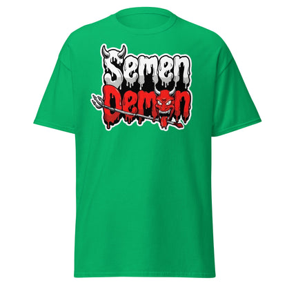 Semen Demon T-Shirt – Edgy Adult Humor Graphic Tee - Irish Green - T-Shirts Online
