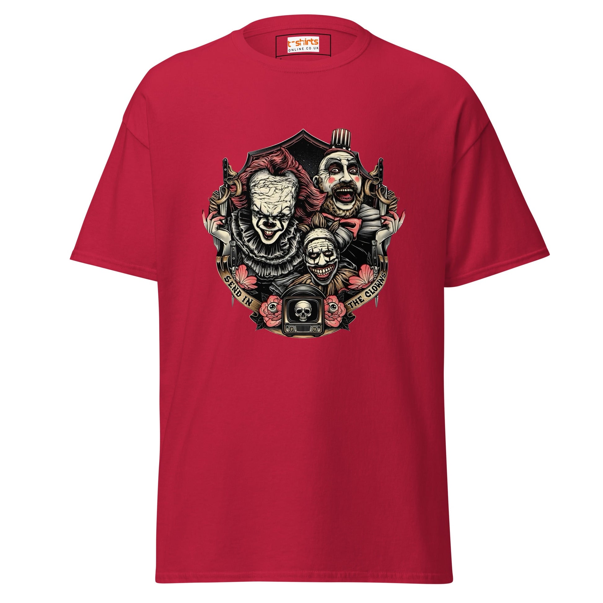 Send in the Clowns | Clown Horror Movie T-Shirt - Cardinal - T-Shirts Online