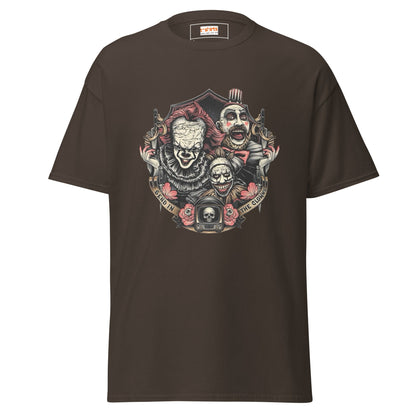 Send in the Clowns | Clown Horror Movie T-Shirt - Dark Chocolate - T-Shirts Online