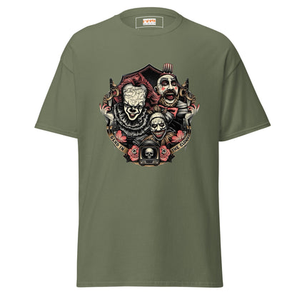 Send in the Clowns | Clown Horror Movie T-Shirt - Military Green - T-Shirts Online