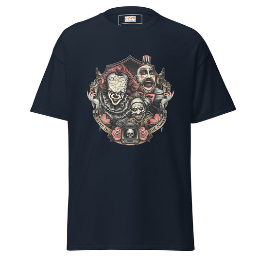 Send in the Clowns | Clown Horror Movie T-Shirt - Navy - T-Shirts Online