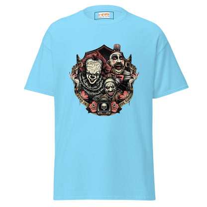 Send in the Clowns | Clown Horror Movie T-Shirt - Sky - T-Shirts Online