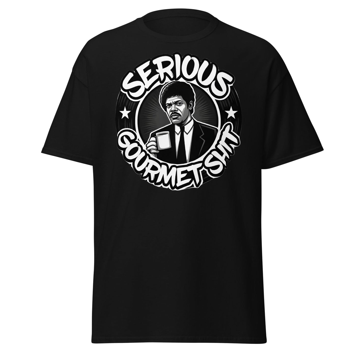 Serious Gourmet Shit Coffee T-Shirt - Cult Movie Fan Tee - Black - T-Shirts Online