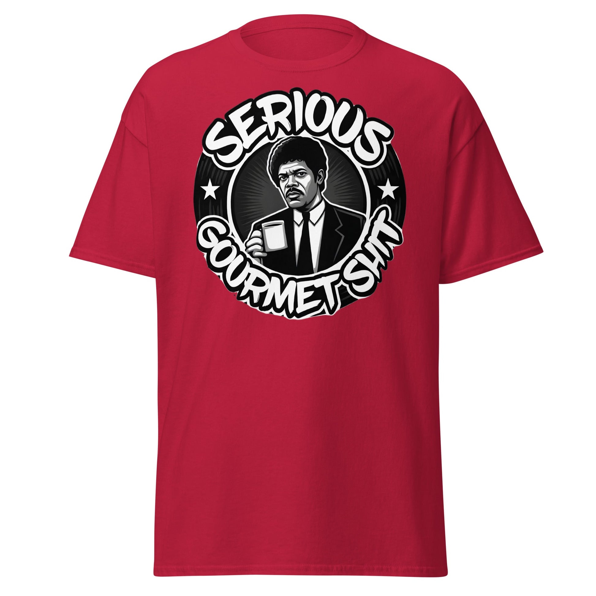 Serious Gourmet Shit Coffee T-Shirt - Cult Movie Fan Tee - Cardinal - T-Shirts Online