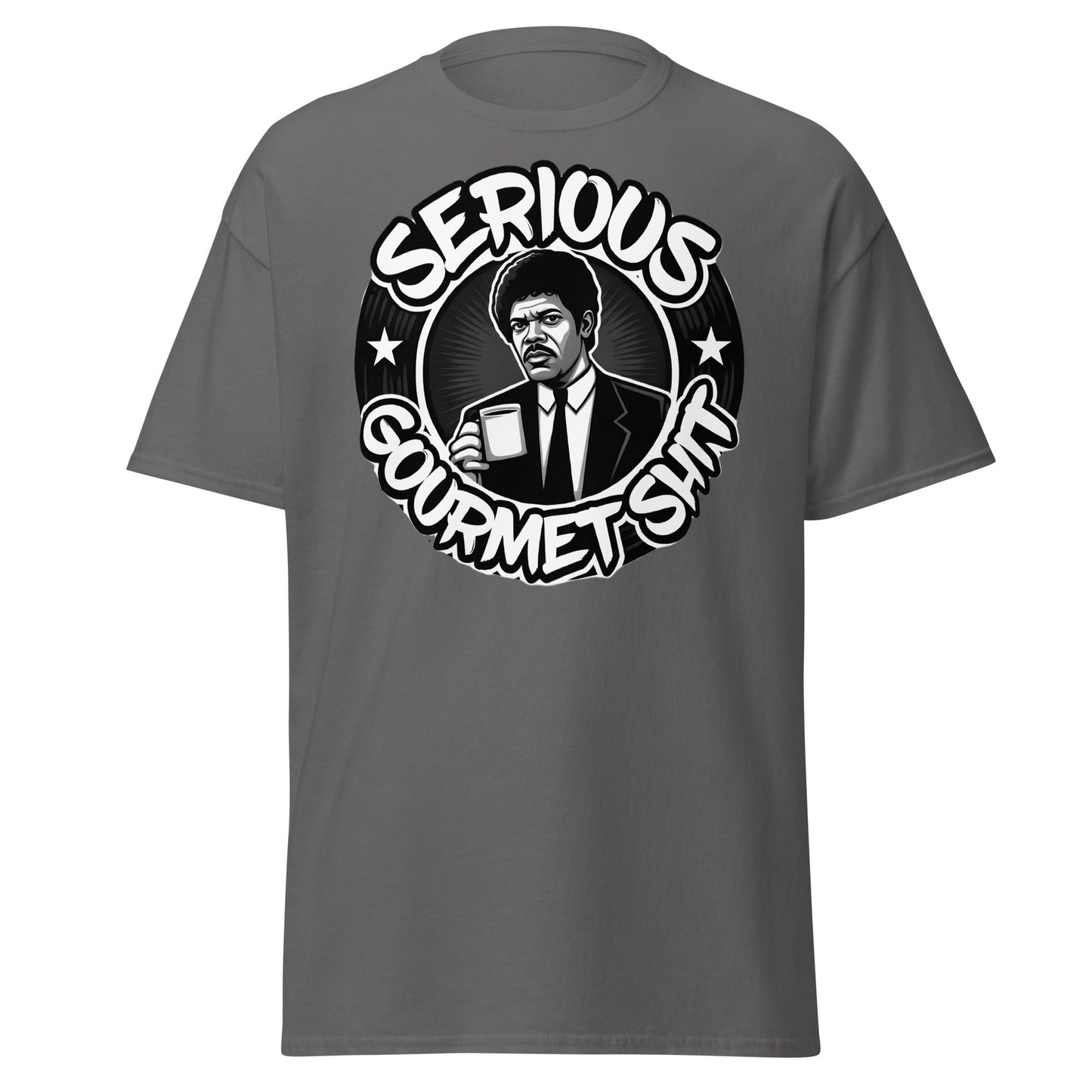 Serious Gourmet Shit Coffee T-Shirt - Cult Movie Fan Tee - Charcoal - T-Shirts Online